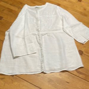 Linen white blouse